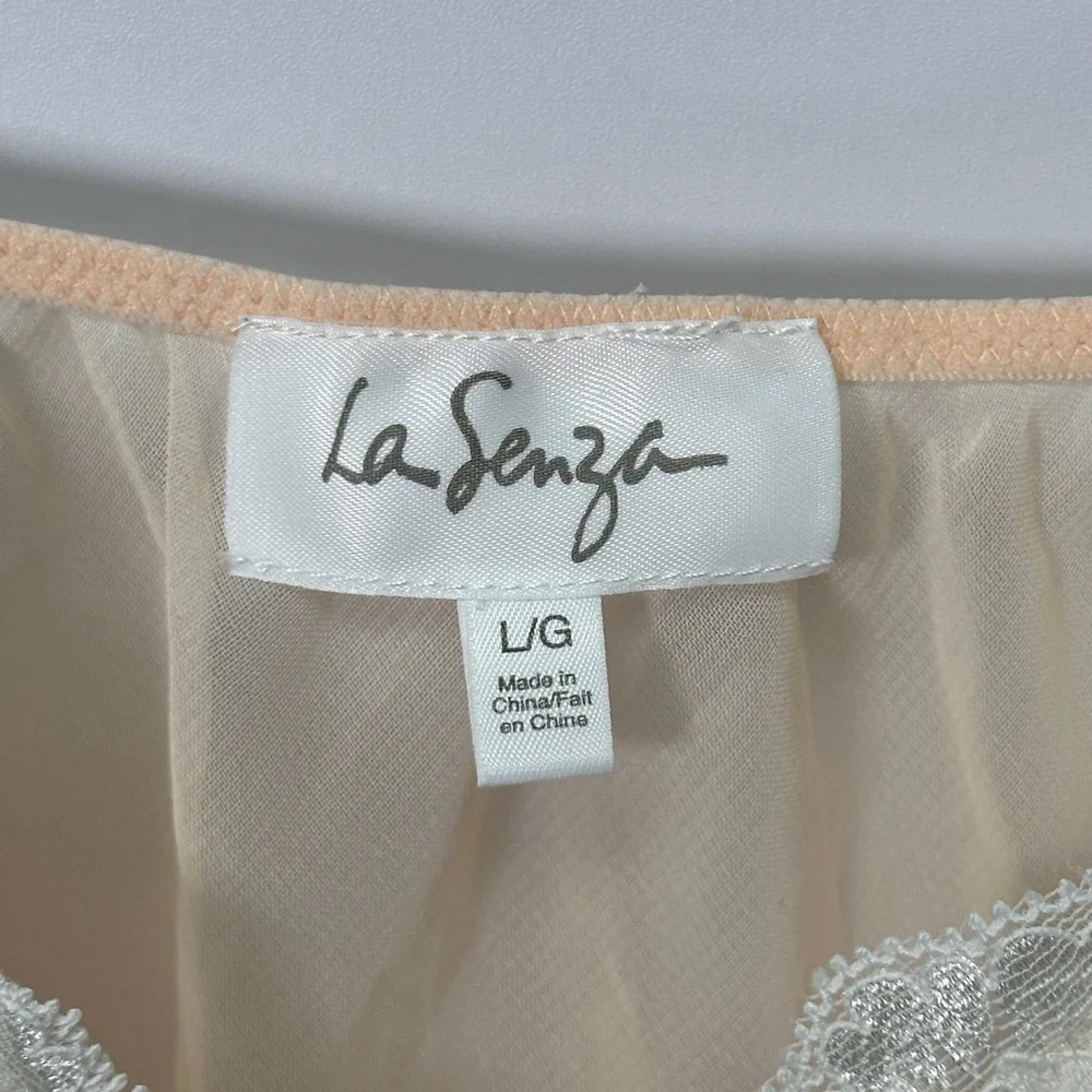 La Senza‎ Nude Sheer Lace Nightie Top Large - Picture 2 of 4